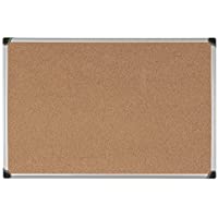 Bi-Office Maya W - Tablero de corcho con marco de aluminio- 90 x 60 cm